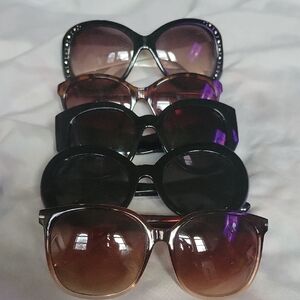 Black and Brown Women's Sunglasses Set